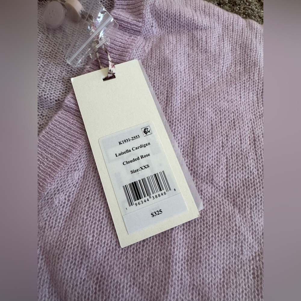 Loveshackfancy Luisella Lightweight Cashmere Card… - image 5